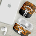 Personalized GWS Giants AirPods Case Polynesian Tribal Pattern Heritage Football