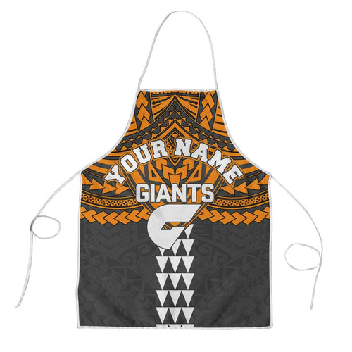 Personalized GWS Giants Apron Polynesian Tribal Pattern Heritage Football
