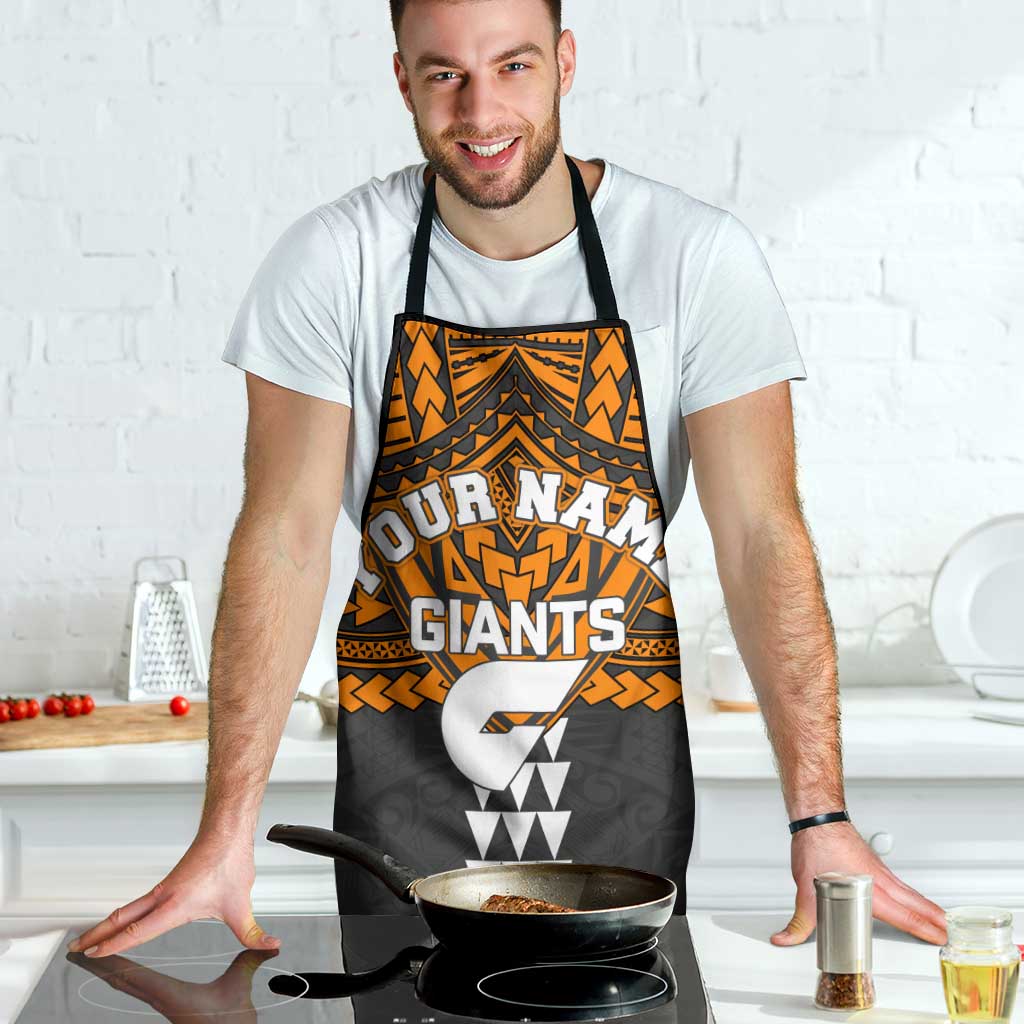 Personalized GWS Giants Apron Polynesian Tribal Pattern Heritage Football