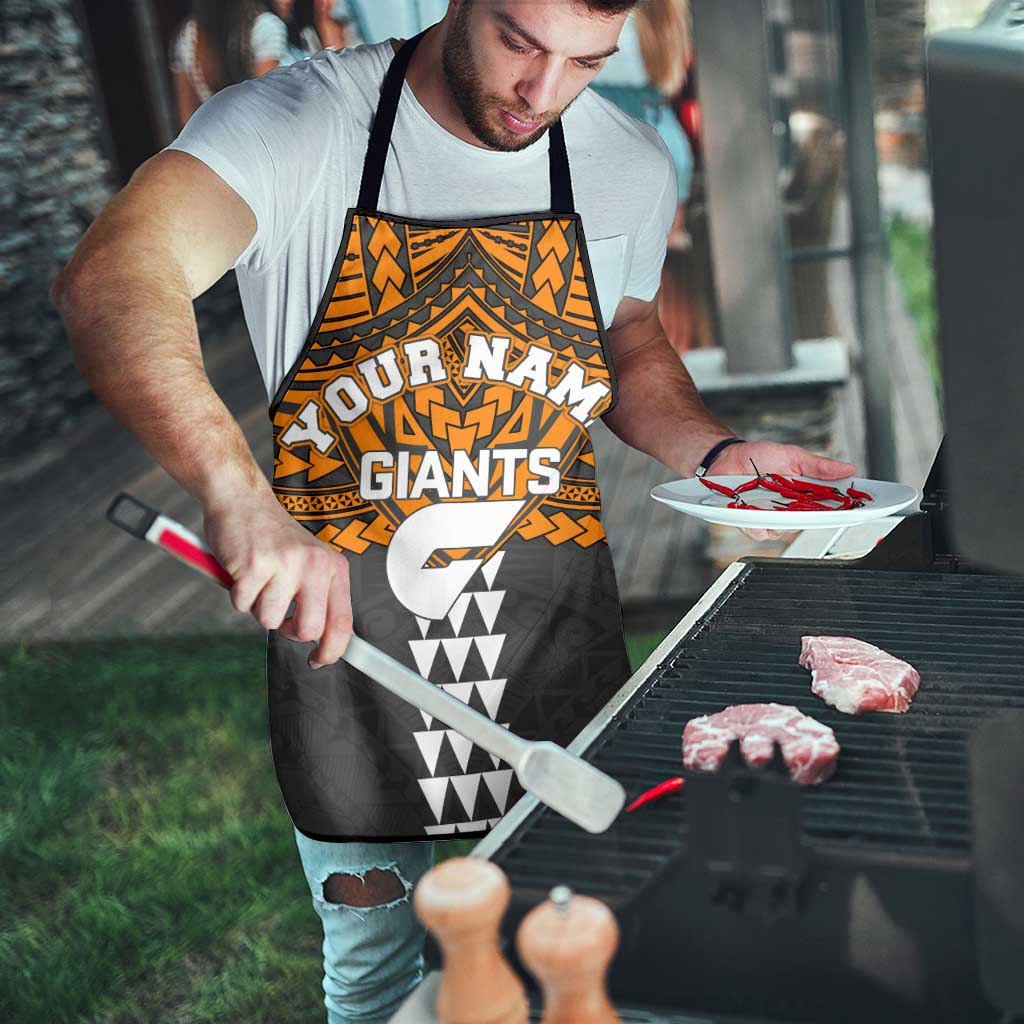 Personalized GWS Giants Apron Polynesian Tribal Pattern Heritage Football