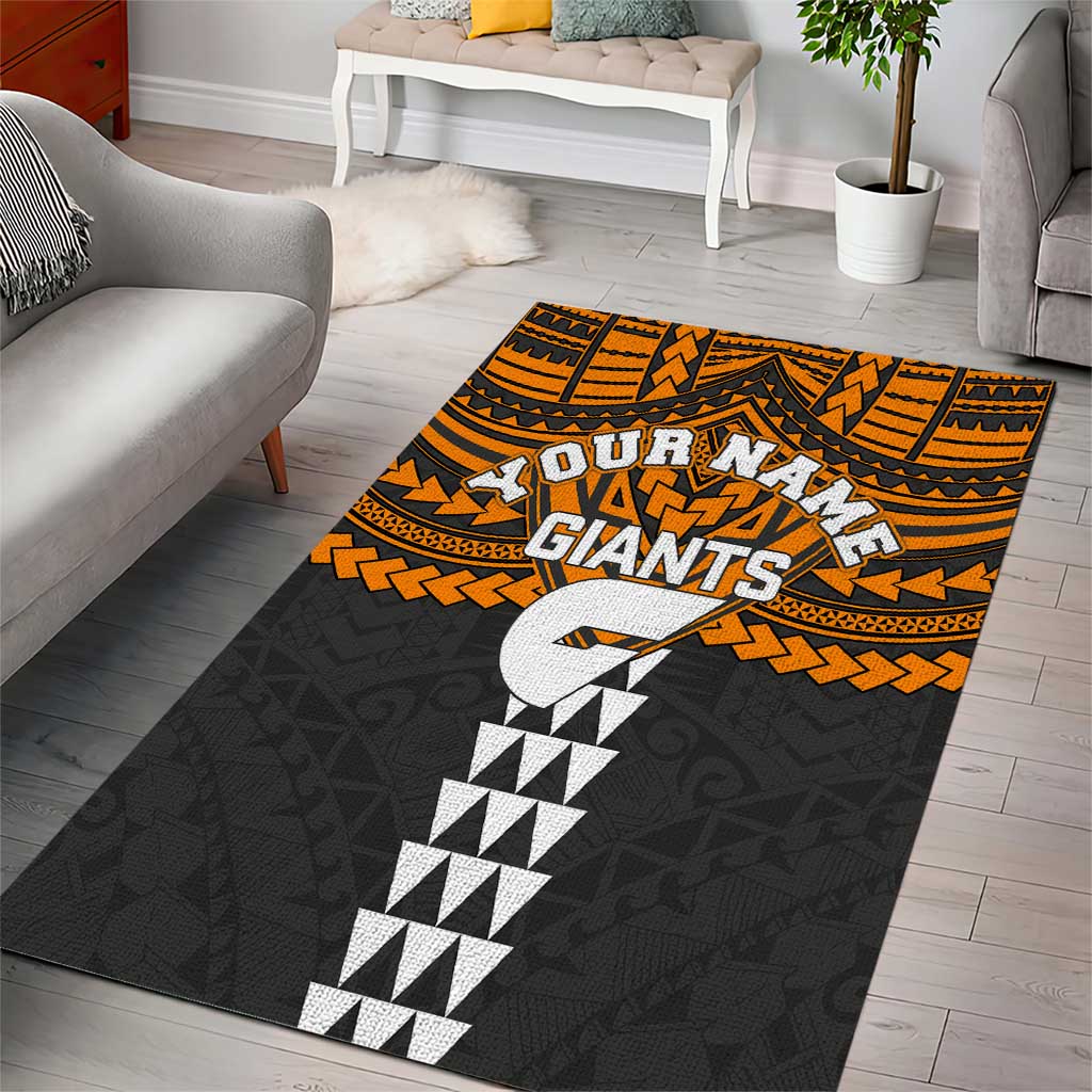 Personalized GWS Giants Area Rug Polynesian Tribal Pattern Heritage Football