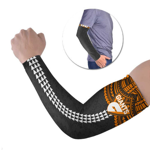 Personalized GWS Giants Arm Sleeves Polynesian Tribal Pattern Heritage Football