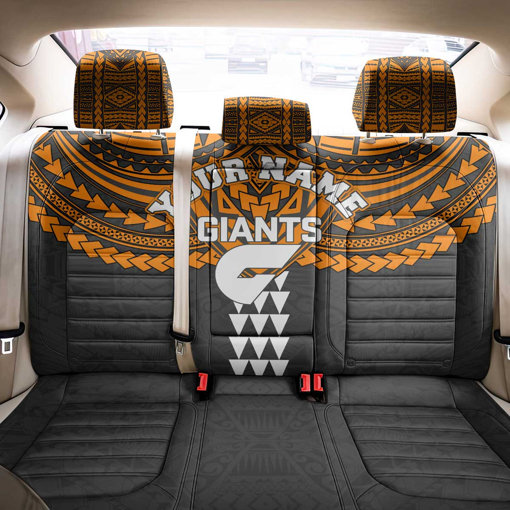 Personalized GWS Giants Back Car Seat Cover Polynesian Tribal Pattern Heritage Football