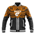 Personalized GWS Giants Baseball Jacket Polynesian Tribal Pattern Heritage Football