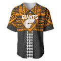 Personalized GWS Giants Baseball Jersey Polynesian Tribal Pattern Heritage Football