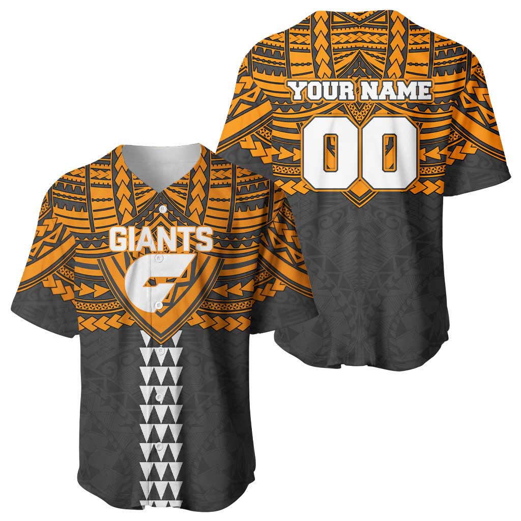 Personalized GWS Giants Baseball Jersey Polynesian Tribal Pattern Heritage Football