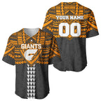 Personalized GWS Giants Baseball Jersey Polynesian Tribal Pattern Heritage Football