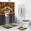 Personalized GWS Giants Bathroom Set Polynesian Tribal Pattern Heritage Football