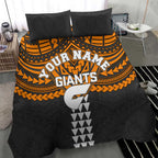 Personalized GWS Giants Bedding Set Polynesian Tribal Pattern Heritage Football