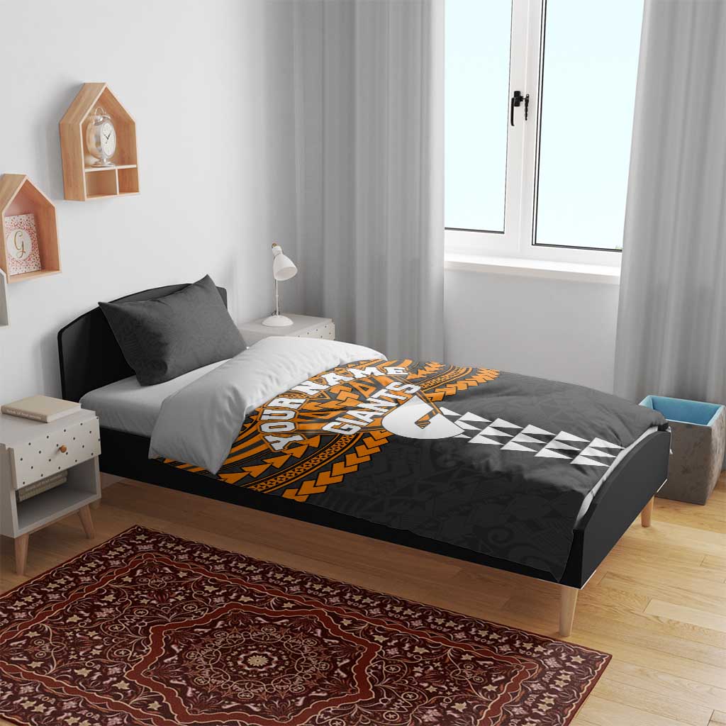 Personalized GWS Giants Bedding Set Polynesian Tribal Pattern Heritage Football