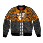 Personalized GWS Giants Bomber Jacket Polynesian Tribal Pattern Heritage Football