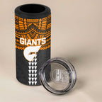 Personalized GWS Giants 4 in 1 Can Cooler Tumbler Polynesian Tribal Pattern Heritage Football