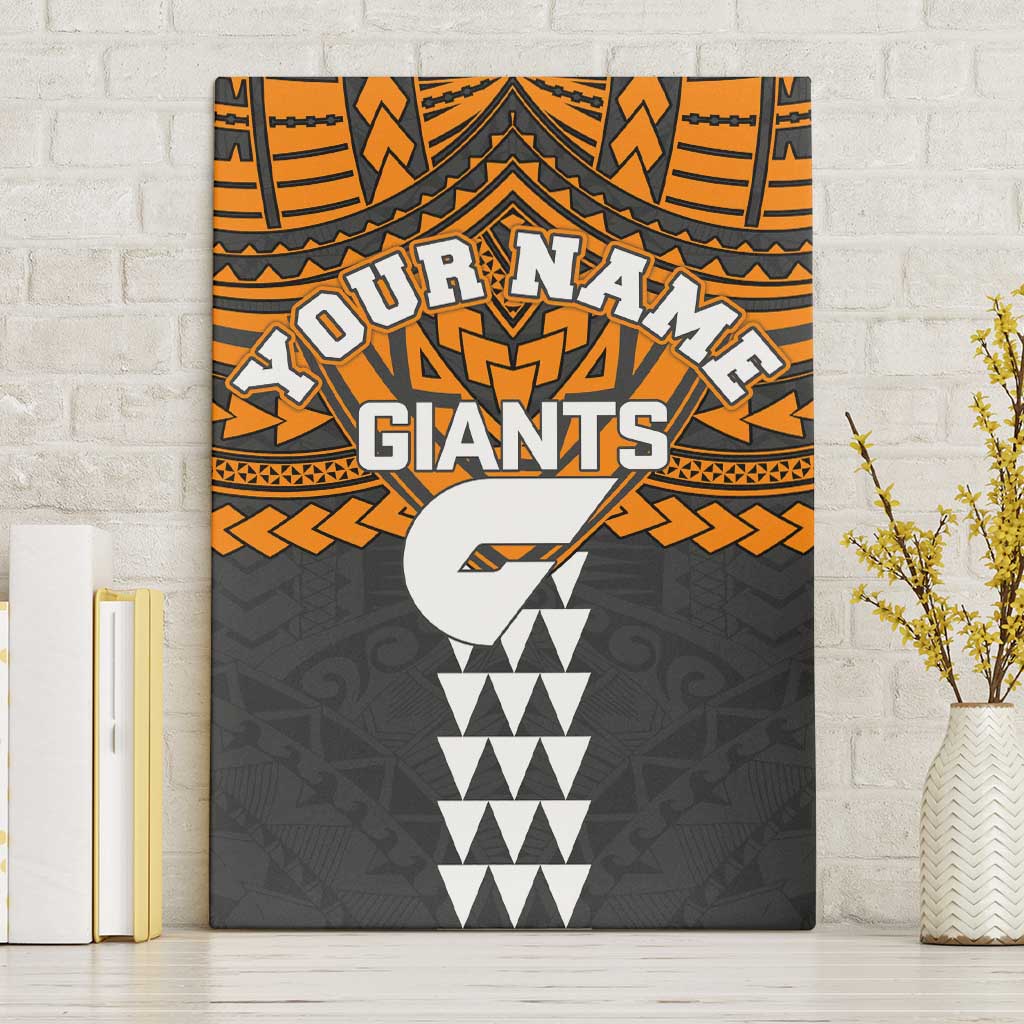 Personalized GWS Giants Canvas Wall Art Polynesian Tribal Pattern Heritage Football