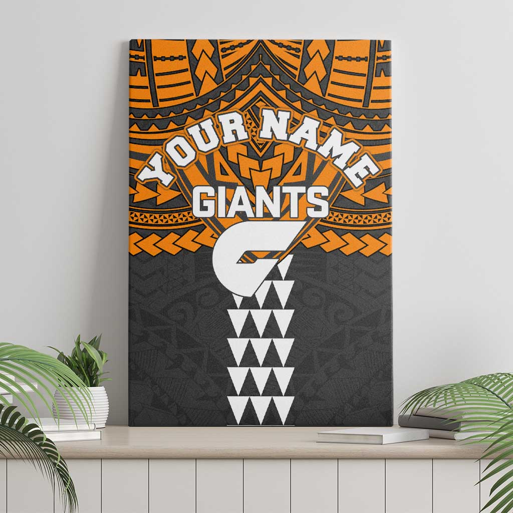 Personalized GWS Giants Canvas Wall Art Polynesian Tribal Pattern Heritage Football