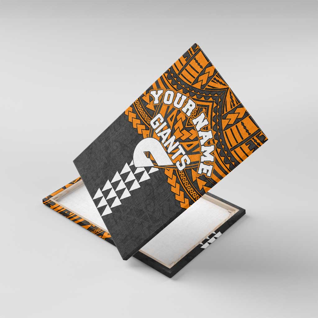 Personalized GWS Giants Canvas Wall Art Polynesian Tribal Pattern Heritage Football