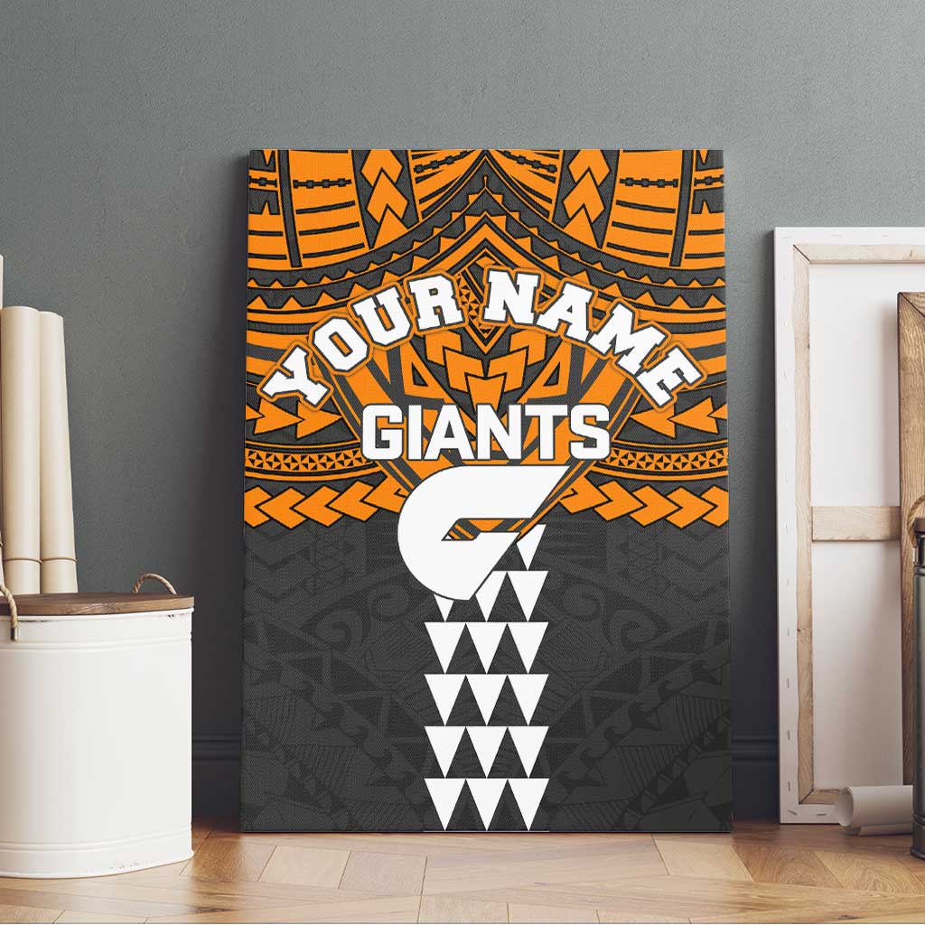 Personalized GWS Giants Canvas Wall Art Polynesian Tribal Pattern Heritage Football