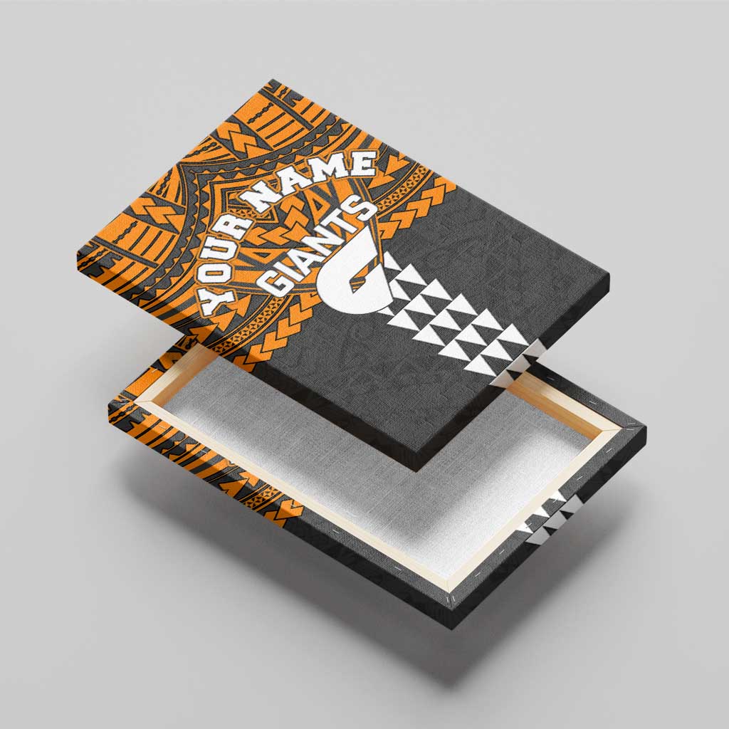 Personalized GWS Giants Canvas Wall Art Polynesian Tribal Pattern Heritage Football