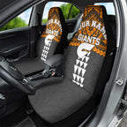 Personalized GWS Giants Car Seat Cover Polynesian Tribal Pattern Heritage Football
