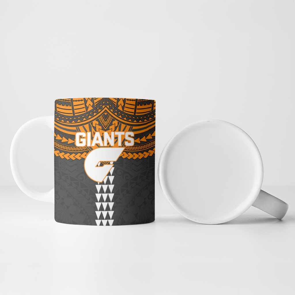 Personalized GWS Giants Ceramic Mug Polynesian Tribal Pattern Heritage Football