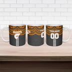 Personalized GWS Giants Ceramic Mug Polynesian Tribal Pattern Heritage Football