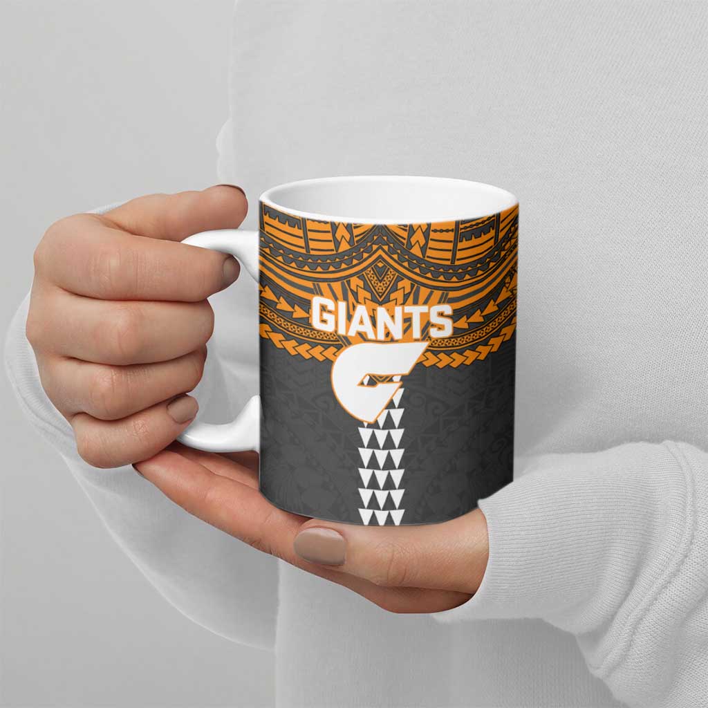 Personalized GWS Giants Ceramic Mug Polynesian Tribal Pattern Heritage Football