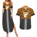 Personalized GWS Giants Couples Matching Summer Maxi Dress and Hawaiian Shirt Polynesian Tribal Pattern Heritage Football