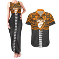 Personalized GWS Giants Couples Matching Tank Maxi Dress and Hawaiian Shirt Polynesian Tribal Pattern Heritage Football
