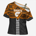 Personalized GWS Giants Cross Shoulder Shirt Polynesian Tribal Pattern Heritage Football