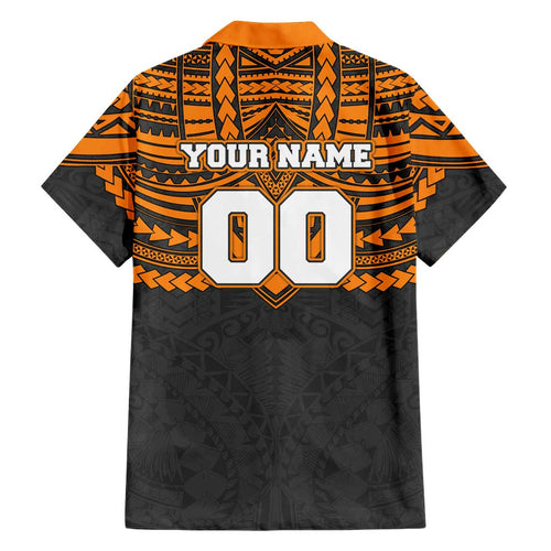 Personalized GWS Giants Family Matching Long Sleeve Bodycon Dress and Hawaiian Shirt Polynesian Tribal Pattern Heritage Football