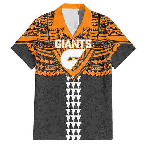 Personalized GWS Giants Family Matching Mermaid Dress and Hawaiian Shirt Polynesian Tribal Pattern Heritage Football