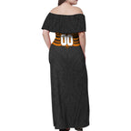 Personalized GWS Giants Family Matching Off Shoulder Maxi Dress and Hawaiian Shirt Polynesian Tribal Pattern Heritage Football