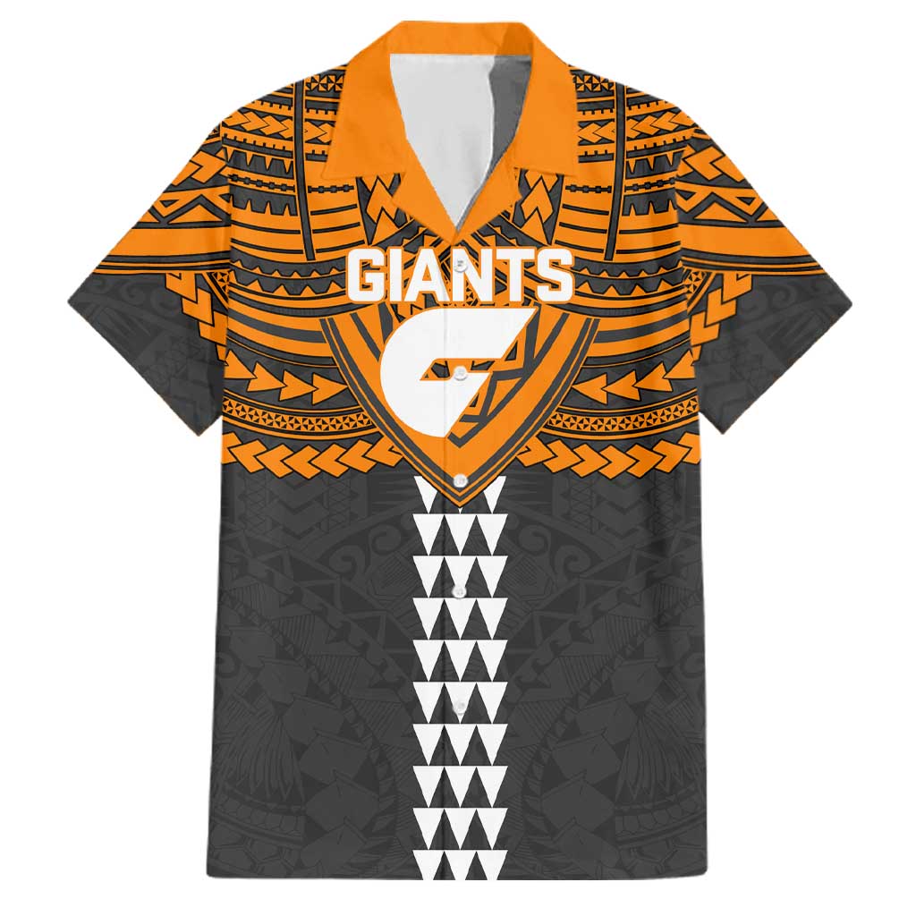 Personalized GWS Giants Family Matching Summer Maxi Dress and Hawaiian Shirt Polynesian Tribal Pattern Heritage Football