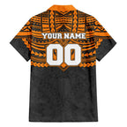 Personalized GWS Giants Family Matching Summer Maxi Dress and Hawaiian Shirt Polynesian Tribal Pattern Heritage Football