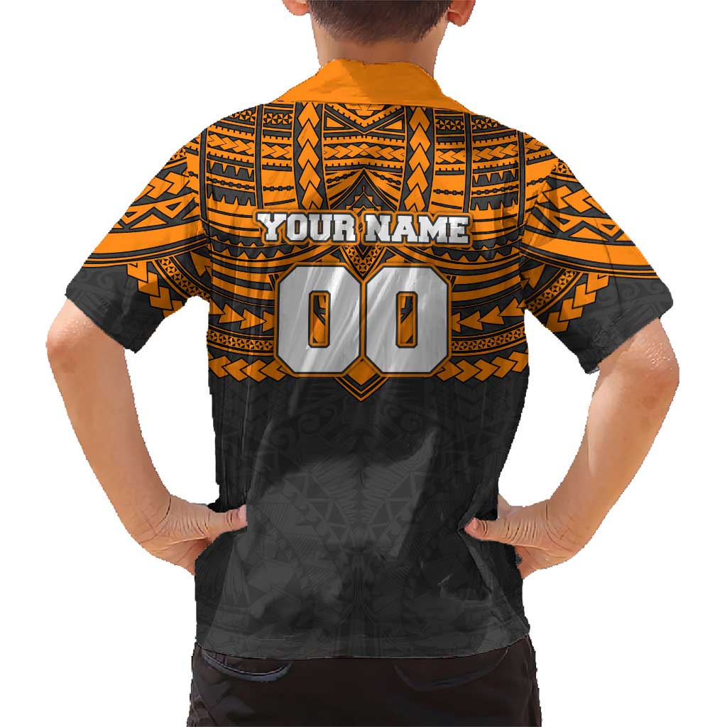 Personalized GWS Giants Family Matching Tank Maxi Dress and Hawaiian Shirt Polynesian Tribal Pattern Heritage Football