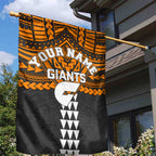 Personalized GWS Giants Garden Flag Polynesian Tribal Pattern Heritage Football