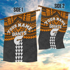 Personalized GWS Giants Garden Flag Polynesian Tribal Pattern Heritage Football