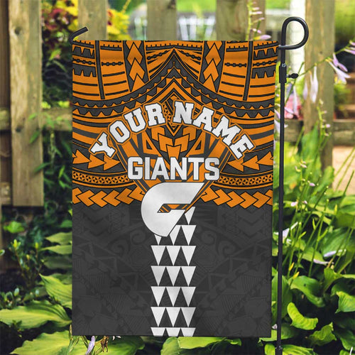 Personalized GWS Giants Garden Flag Polynesian Tribal Pattern Heritage Football