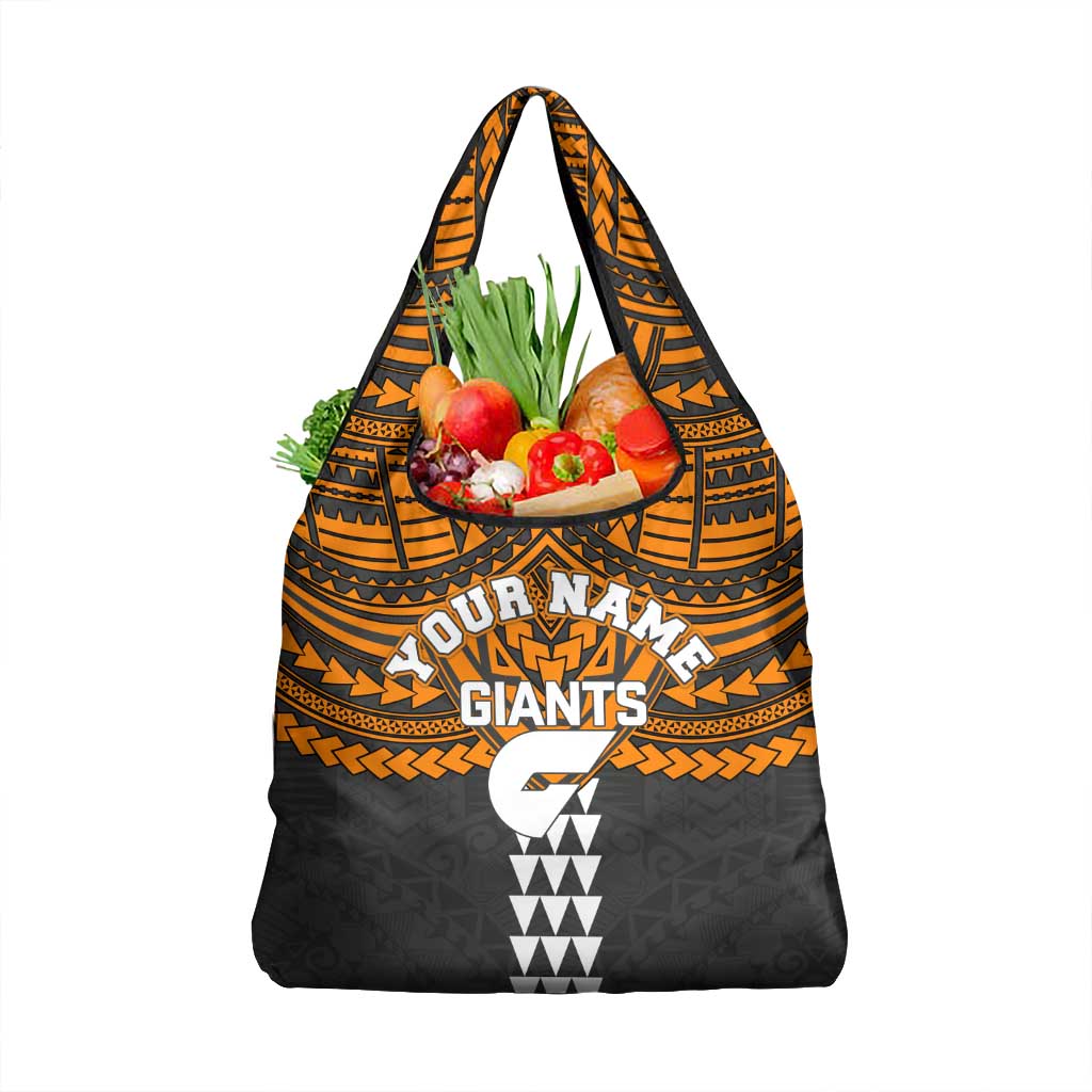 Personalized GWS Giants Grocery Bag Polynesian Tribal Pattern Heritage Football