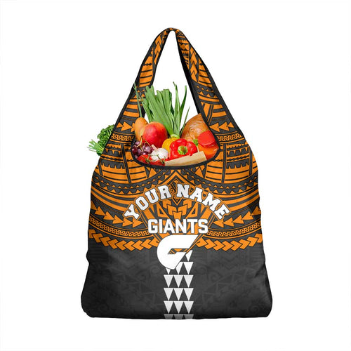 Personalized GWS Giants Grocery Bag Polynesian Tribal Pattern Heritage Football
