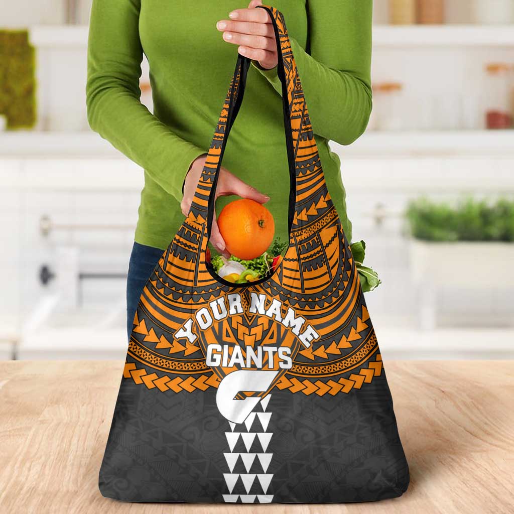 Personalized GWS Giants Grocery Bag Polynesian Tribal Pattern Heritage Football