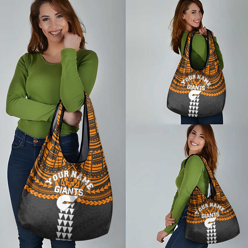 Personalized GWS Giants Grocery Bag Polynesian Tribal Pattern Heritage Football