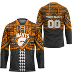 Personalized GWS Giants Hockey Jersey Polynesian Tribal Pattern Heritage Football