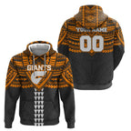 Personalized GWS Giants Hoodie Polynesian Tribal Pattern Heritage Football