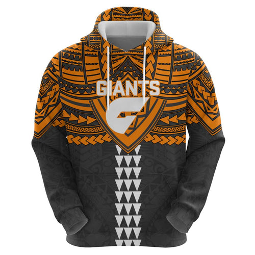 Personalized GWS Giants Hoodie Polynesian Tribal Pattern Heritage Football