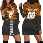 Personalized GWS Giants Hoodie Dress Polynesian Tribal Pattern Heritage Football