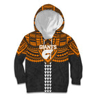 Personalized GWS Giants Kid Hoodie Polynesian Tribal Pattern Heritage Football