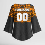 Personalized GWS Giants Kimono Sleeve Blouse Polynesian Tribal Pattern Heritage Football