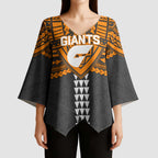 Personalized GWS Giants Kimono Sleeve Blouse Polynesian Tribal Pattern Heritage Football