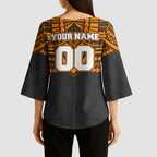 Personalized GWS Giants Kimono Sleeve Blouse Polynesian Tribal Pattern Heritage Football