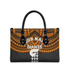 Personalized GWS Giants Leather Bag Polynesian Tribal Pattern Heritage Football